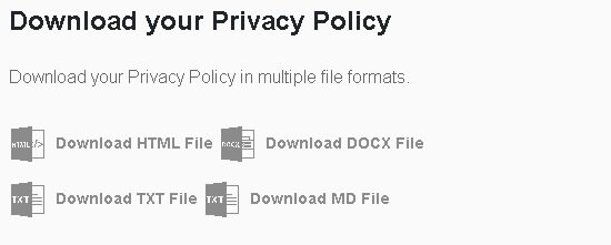 Download your Privacy Policy