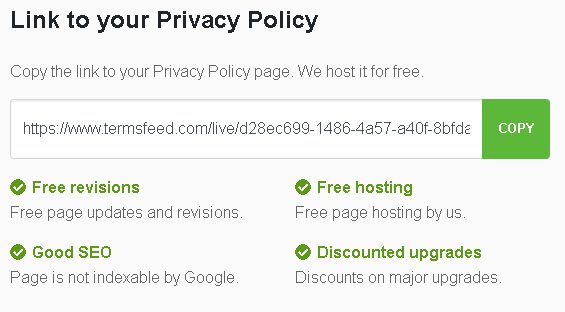 Link to your Privacy Policy